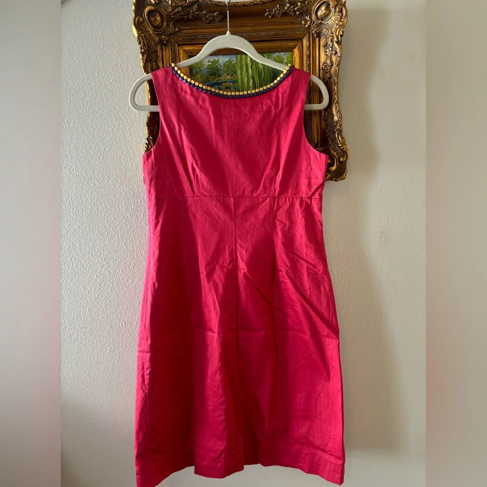 Boden Pink Dress with White and Gold Embellishments - Picture 4 of 5